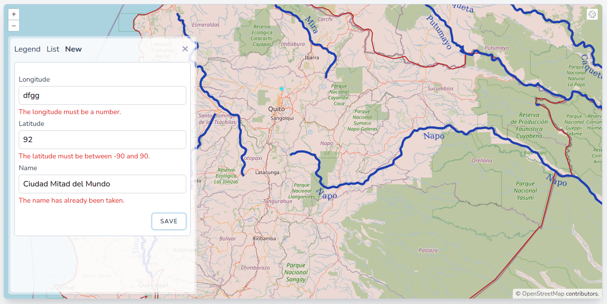 Creating features in PostGIS using OpenLayers draw interactions in Alpine.js and Livewire